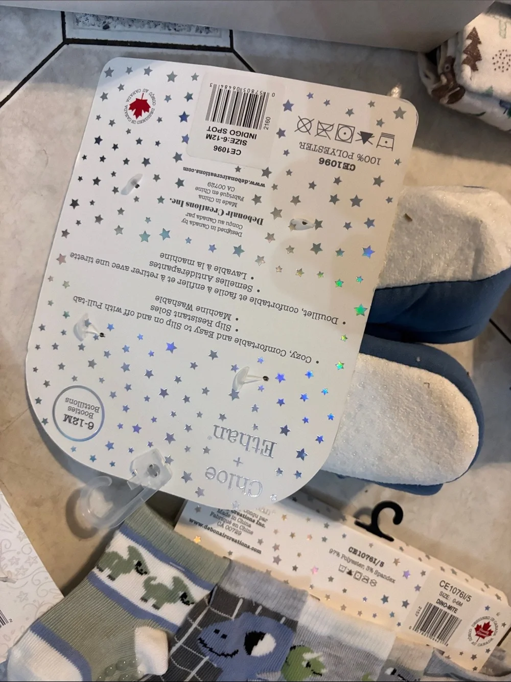 Blue & Neutral Baby Socks and Accessories Set